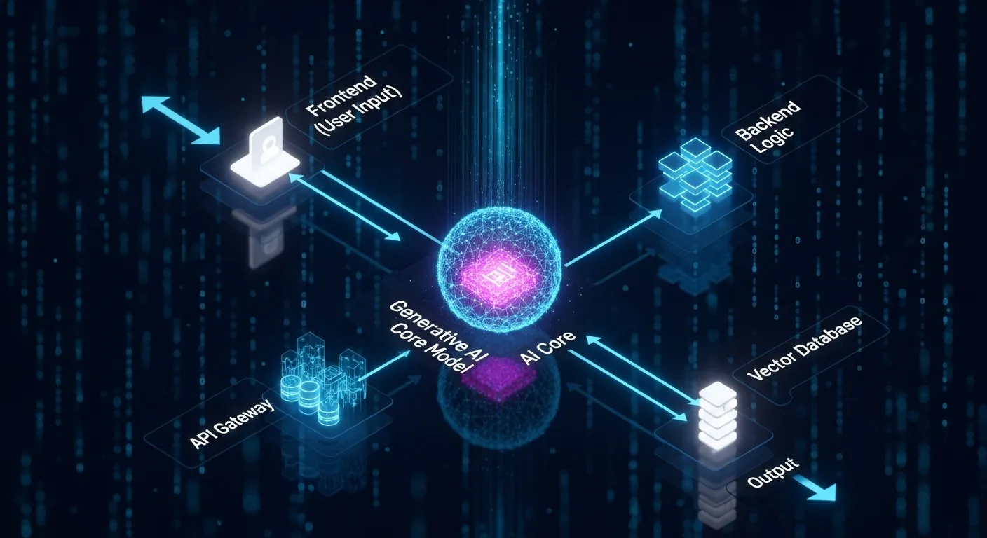 사용자 인터페이스, 서버, AI 모델이 상호작용하는 기본 구조